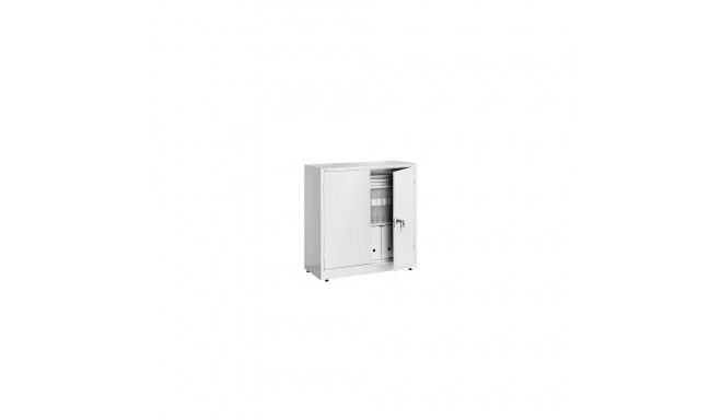 Arhiivikapp/ hoiukapp Style met. madal 2 riiulit 11904, h-1000x1000x400mm, lukustatav pöördkäepide+2