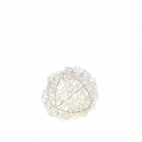 Hõbedane metallist traatpall D-20cm, 40wwLED, 5-meetrine ühenduskaabel, trafo/ siseruumi