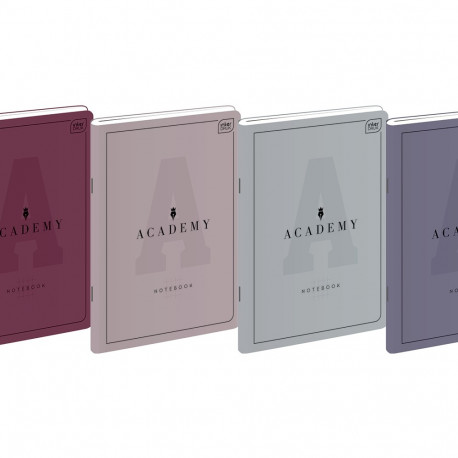 Kaustik A5 60 lehte, 90g, ruut, Academy assortii, Interdruk