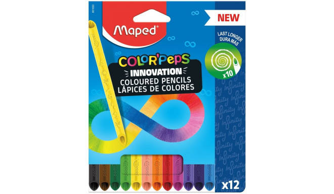 Värvipliiats SchoolPeps Infinity 12värvi, Maped