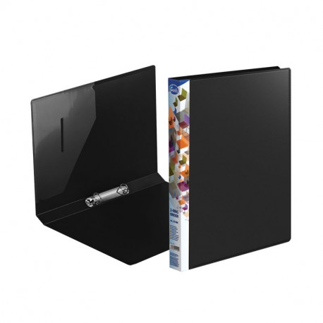 Rõngaskaaned A4 2-rõngaga 16mm (selg 20mm), must, esikaane tasku, Forofis