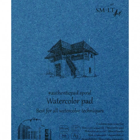 Akvarelliplokk A5, 20 lehte, 280gsm, spiraalköide, SMLT