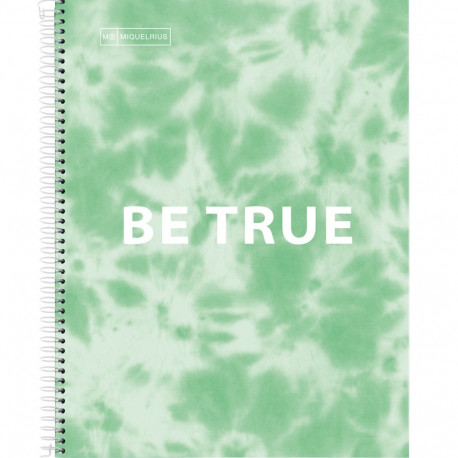 Kaustik A4 120l 5x5 ruut spiraal 4-ne augustus, 4-värvi register, kartong kaaned TIE DYE MINT Miquel