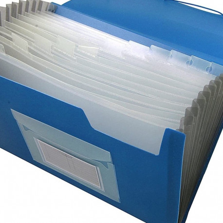 Lõõtsmapp 12-osaline, A4 nurgakummiga, sinine, Q-Connect