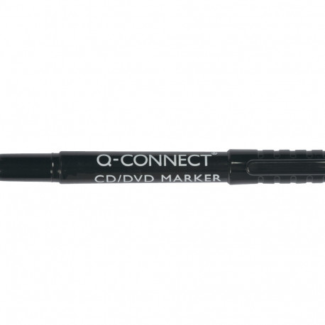 Marker Q-Connect CD/DVD, 1mm, must, veekindel
