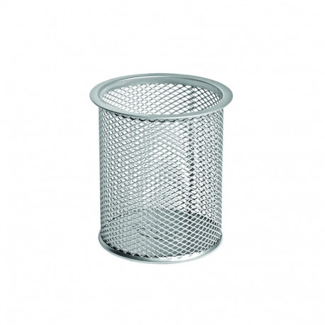 Pliiatsitops ümar, hõbe metall võrk (kõrgus 100mm, läbimõõt 75mm) Forofis