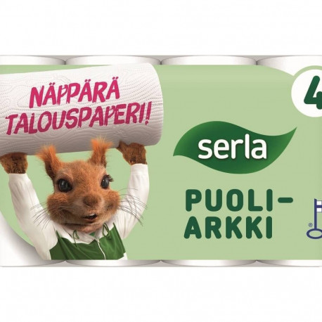 Rullkäterätt Serla Orava 2- kihiline, 4rulli/pk (poolleht)