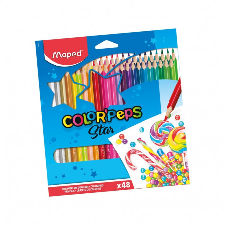 Värvipliiats ColorPeps Oops! 24värvi, kummiga, Maped