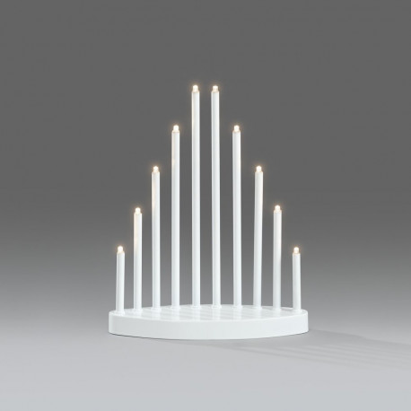 Metallist küünlajalg, 10 wwLED tuld, K-25cmx L-20cm, vage kaabel L-180cm, IP20 trafo / valge,  siser