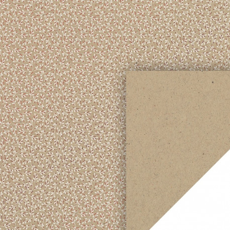 Käsitöökartong 50x70cm 220g Natural Oks valge/punane, Heyda