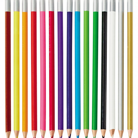 Värvipliiats Lekolar kolmekandiline, täiendkomplekt, heleroheline, 12 tk