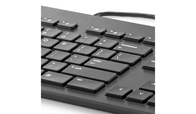 Klaviatuur HP USB Bus Slim CCID SmartCard Keyboard - EST asetus, USB-kaabliga must/black (kiipkaardi