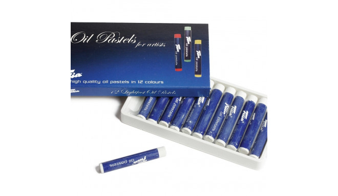 Õlipastell valge, 12 tk, 9 mm