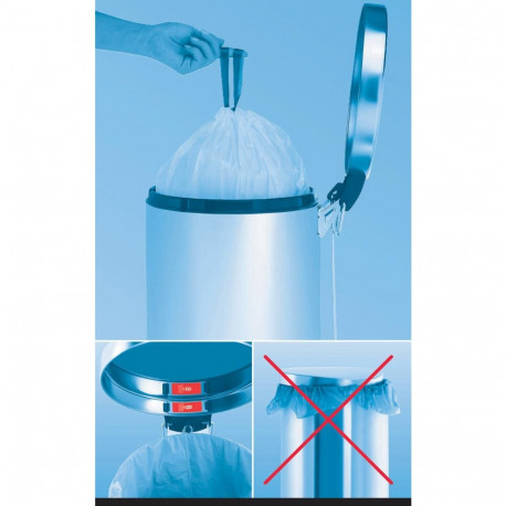 Prügikotid Brabantia B 5L, 31 17 41 ( 20 kotti rullis) 5L prügikasile; K-34,0cm, L-33,0cm / White, v