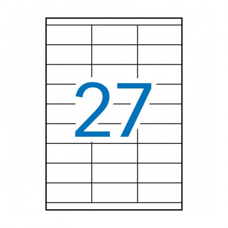 Etikett iseliimuv MULTI3 70x30mm, 27 tk A4 lehel, 100l/pk
