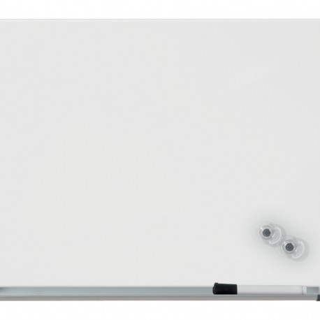 Klaastahvel NOBO Impression Pro Widescreen Brilliant White Glass 31" 680x380mm valge, kaasas marker,