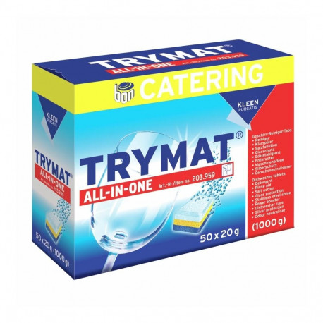 Nõudepesumasina tabletid TRYMAT  All in One 20gr/tk, 50tk/pk