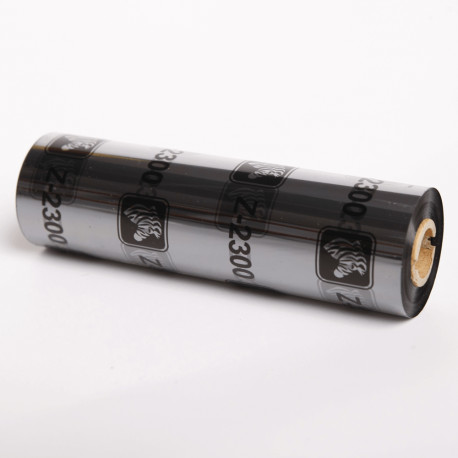 Termokile 110mm x 74m must, hülss 12.7mm, 2300 wax ink, masinale Zebra GC420T
