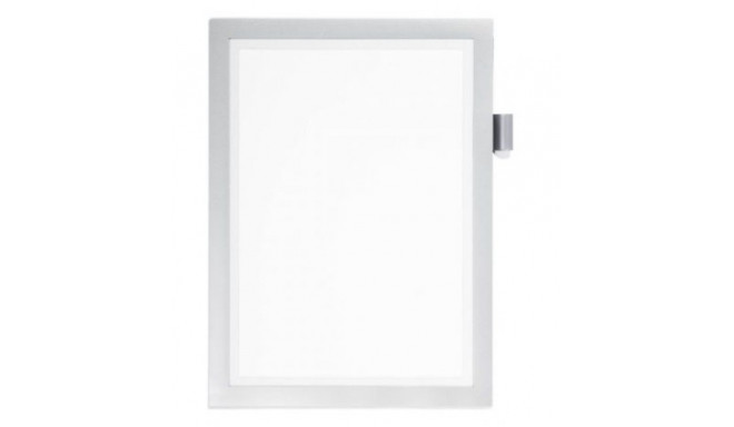 Inforaam magnetiline DURAFRAME NOTE A4, iseliimuv, avatud, pliiatsihoidjaga, hõbe, Durable