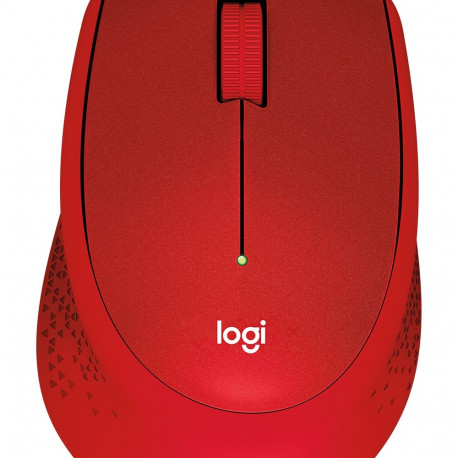 Logitech wireless mouse M330 Silent Plus, red