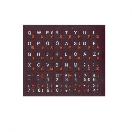 Klaviatuurikleebis Defender HQ valge/punane EK/VK mustal põhjal