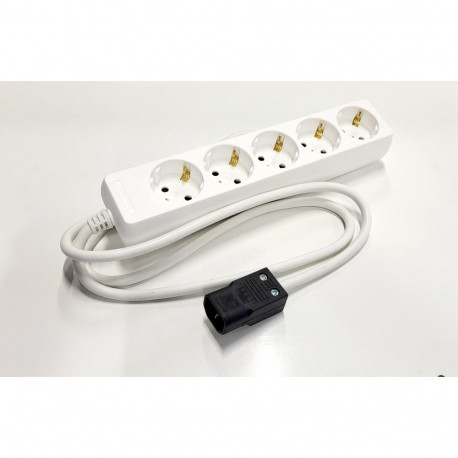 UPSi pikendusjuhe IEC -> 5x europesaks, 1,5m