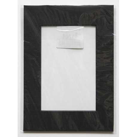 Paspartuu 15x20 (sisemõõt 9x14) must, must siseäär