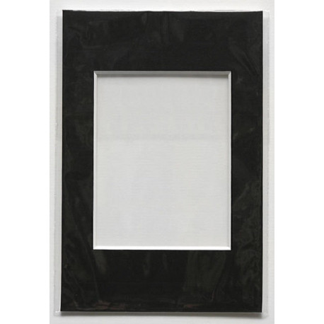 Paspartuu 10x15 (sisemõõt 6x8) must, valge siseäär