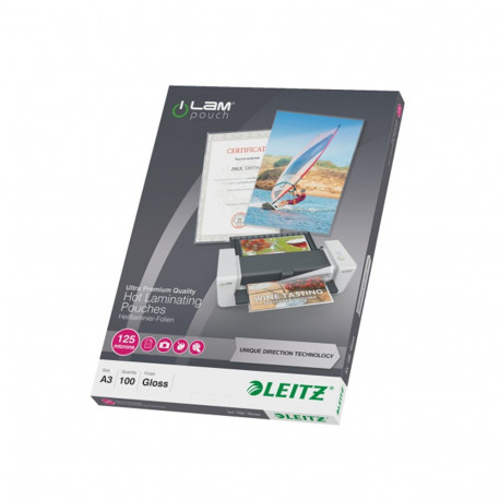 Lamineerimistaskud Leitz UDT A3, 125mic, 100tk