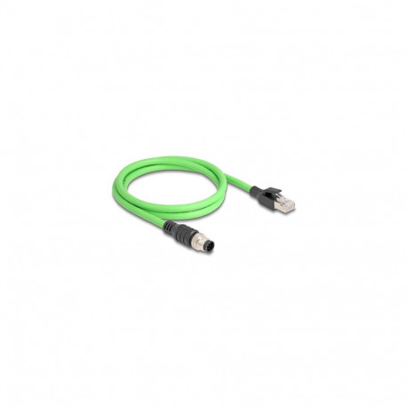 DeLOCK M12 Cable A-coded 8 pin male to RJ45 male PUR (TPU) 1 m