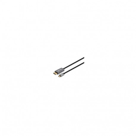 Manhattan USB-C to DisplayPort 1.4 Cable, 8K@60Hz, 3m, Male to Male, Black, Not Bi-Directional, Thre