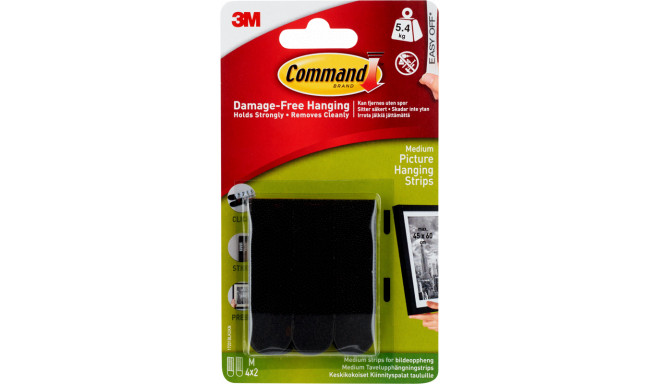 3M Command Hanging Strips M, black