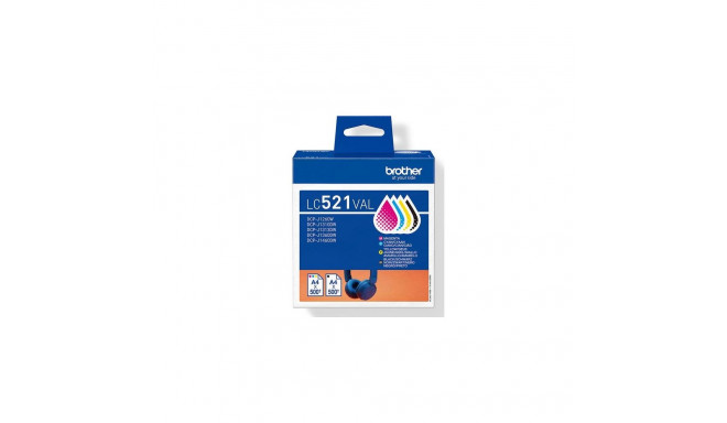 Brother LC521VAL Genuine Ink Cartridge Value Pack