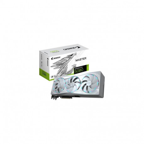 GIGABYTE AORUS GeForce RTX 5080 MASTER ICE 16G Graphics Card - 16GB GDDR7, 256bit, PCI-E 5.0, 2805MH