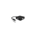 ICY BOX IB-DK1104-C USB graphics adapter 3840 x 2160 pixels Black ICY BOX IB-DK1104-C USB graphics adapter 3840 x 2160 pixels Black
