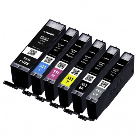 Canon Ink PGI-550 CLI-551 PGI550 CLI551 mitmepakk (6496B005)
