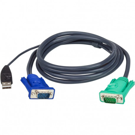 ATEN KVM-kaabel 2L-5205U VGA USB 5m, must