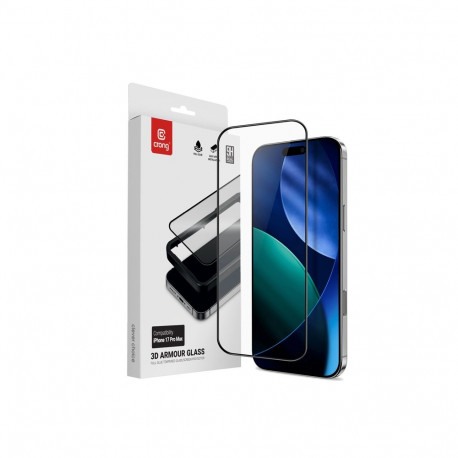 Crong 3D Armour Glass - Szkło hartowane iPhone 17 Pro Max + ramka instalacyjna