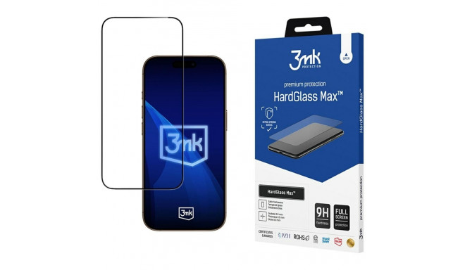 3MK HardGlass Max Tempered Glass for Apple iPhone 17 Pro Max Black