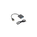 Adapter AV Lanberg HDMI - D-Sub (VGA) + 3,5 mm jack must (AD-0017-BK) Adapter AV Lanberg HDMI - D-Sub (VGA) + 3,5 mm jack must (AD-0017-BK)