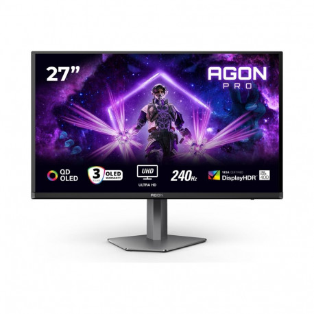 AOC AG276UZD 27" QD-OLED UHD 16:9 240 Hz 0,03 ms 3840 x 2160 pikslit 2 HDMI-pordiga must monitor