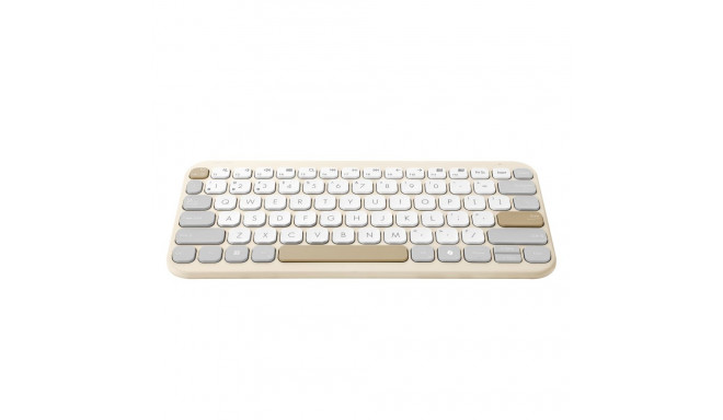 Asus juhtmevaba klaviatuur Marshmallow KW100 US International, Oat Milk