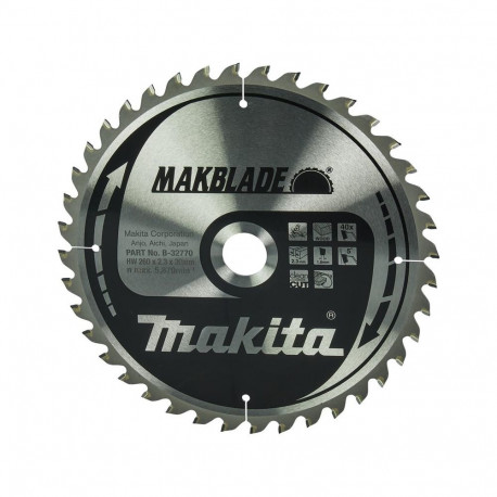CIRCULAR SAW BLADE MAKITA 260X30X2.3Z-40