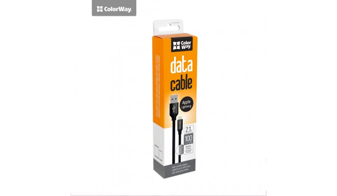 ColorWay | Data Cable | Apple Lightning | Charging cable | 2.1 A