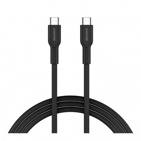 CANYON cable OnWire 60CL C-C 60W COLOR Braided 1m Black