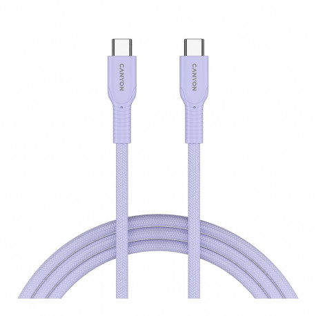 CANYON cable OnWire 60CL C-C 60W COLOR Braided 1m Purple