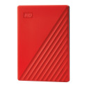 Western Digital external HDD 2TB My Passport USB 3.2, red