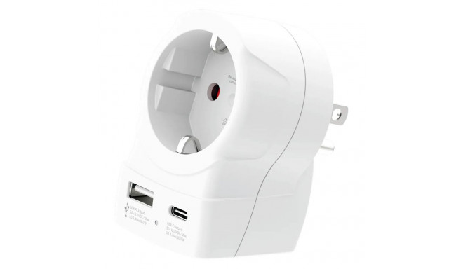 Reisiadapter Skross Europe to US USB AC20PD