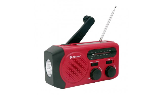 Kaasaskantav raadio Denver SCR-2010, taskulambiga, vändaga
