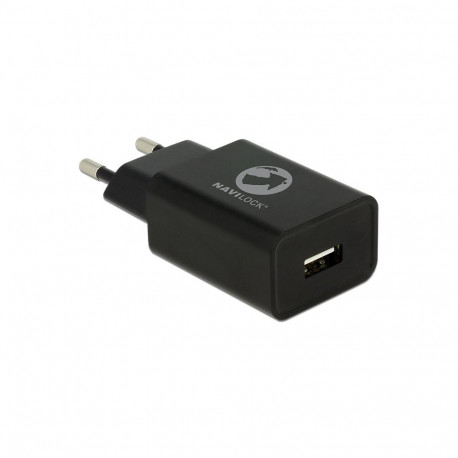 USB laadija 1 x USB-A, 100 - 240V > 5V, 2.4A, 1.0m USB 2.0 micro-B kaabel, smart charger, must